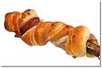 Foto: Stockbrot mit Bacon - hier klicken