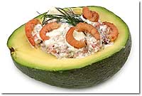 Foto: Avocado mit Krabben - hier klicken